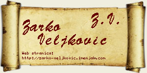 Žarko Veljković vizit kartica